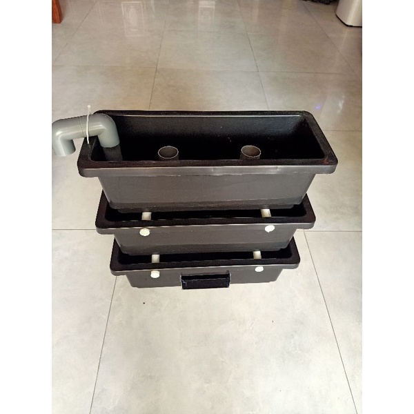 Baki lọc hồ cá kết hợp ngăn lắng tách phân kt 1 tầng 48 x 20 x 16 cm