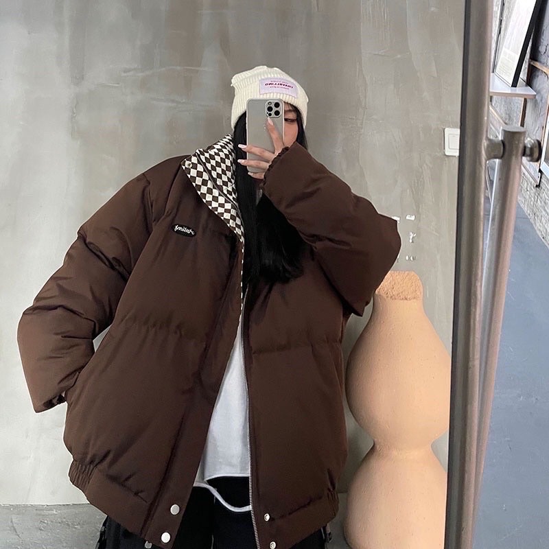 TKLIHN Áo khoác phao dày KẺ CARO ulzzang HOT TREND 2022 FASHIONITA