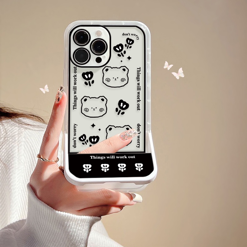 Ốp Điện Thoại Silicone TPU Mềm Trong Suốt In Hình Gấu Cho IPhone 7 8 Plus 11 Pro MAX 12 13 XR XS XS MAX 6 6S SE 2020