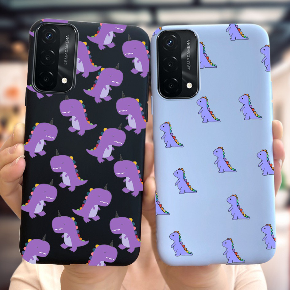 Ốp Điện Thoại Dẻo Họa Tiết Hoạt Hình Khủng Long Đáng Yêu Cho Oppo A74 4g 5g 2021 Opp