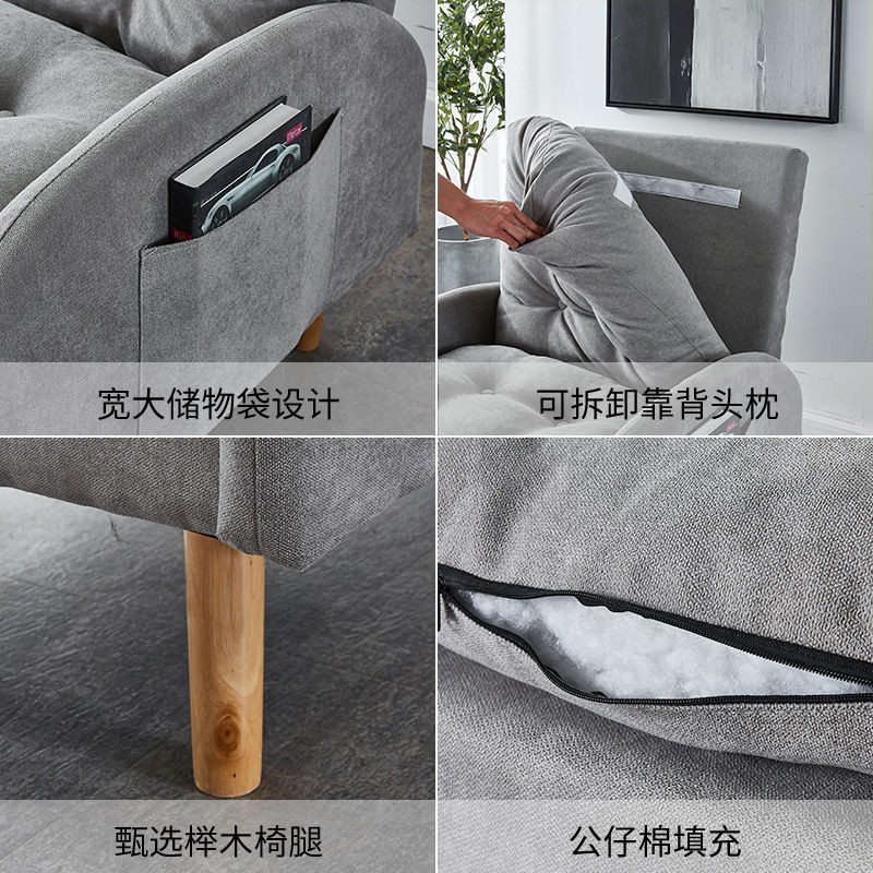 ✵◈℗Ghế sofa lười tatami có thể gập lại lưới màu đỏ đơn gia đình thư giãn tựa lưng ban công phòng ngủ