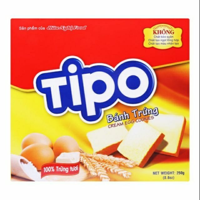 BÁNH TIPO TRỨNG HỘP 250G