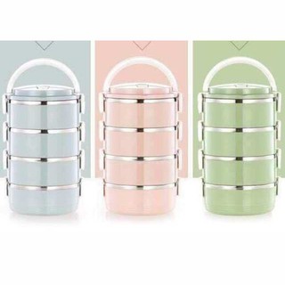 Hộp đựng cơm giữ nhiệt 4 tầng lúa mạch