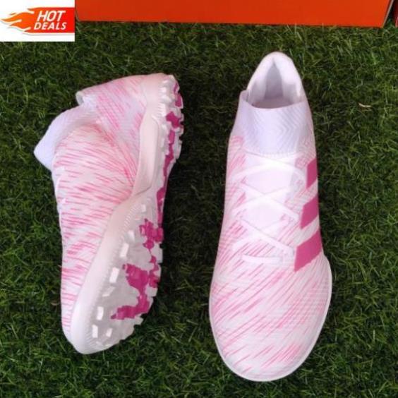 Giày đá bóng Nemeziz . TF màu hồng trắng - giày đá bóng vizeno :