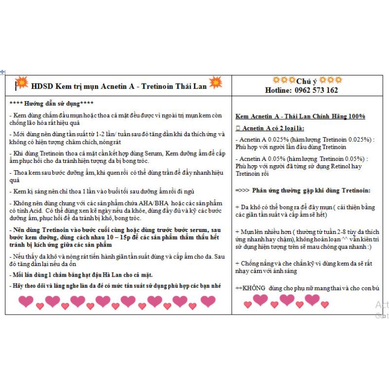 (Chính hãng 100%) Kem Acnetin A - Tretinoin - Giảm Mụn, Chống Lão Hóa | BigBuy360 - bigbuy360.vn