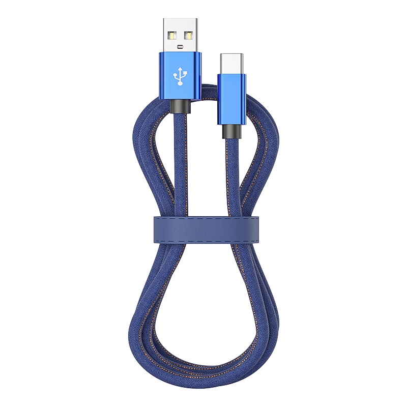 Cáp Sạc Nhanh Type C 66W 5A Bọc Vải Denim Cho Điện Thoại Samsung Huawei Xiaomi Redmi POCO