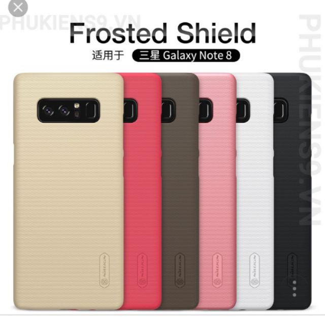 Ốp nillkin sần note 8(đen vàng)