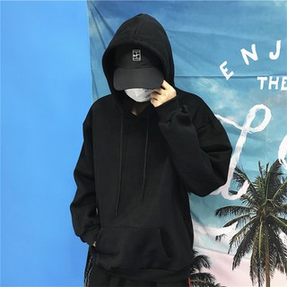 Áo Khoác Hoodie Trơn Đen Nữ Nam Uniex Dáng Áo Oversize Hoodie Trơn Đen