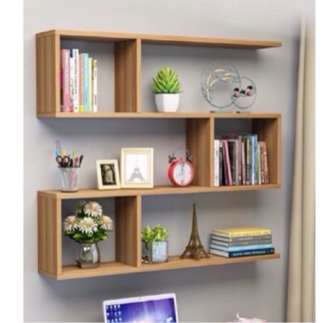 Kệ sách gỗ treo tường đa năng rộng 80cm