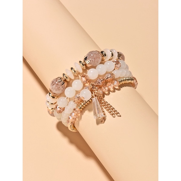 Set vòng tay chuỗi hạt phong cách boho vintage cổ điển