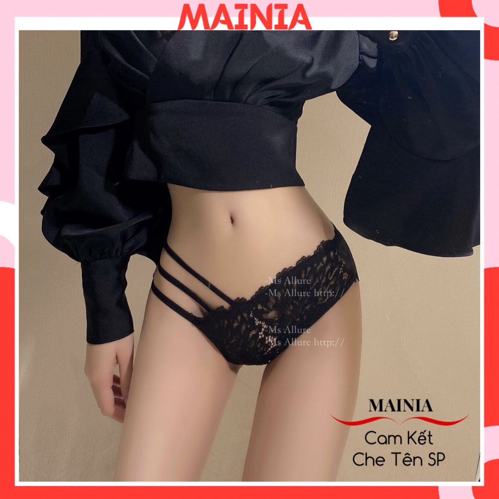 Quần Lót Ren 3 Dây Hông Siêu Đẹp Sang Chảnh Qúy Phái Chíp Ren Cao Cấp Mainia Shop