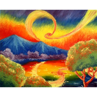 Tranh in canvas VTC LunaCV-0275 - sơn thủy hữu tình, 60 x 50cm