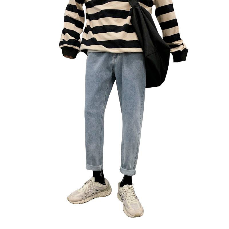 Quần jean Nam - Quần Baggy Nam xám trơn hotboy hàn quốc - jean dày - Phong Cách Unisex Phong Cách Trẻ Trung Năng Động