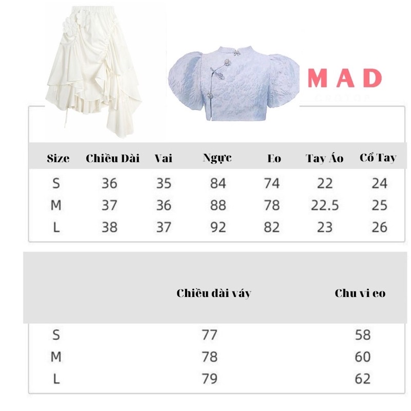 Set Áo Hoa Đính Ghim Quý Phái Và Chân Váy Bèo Nhún Tiểu Thư Kết Hợp Hoàn Hảo MadCrotop DMA104