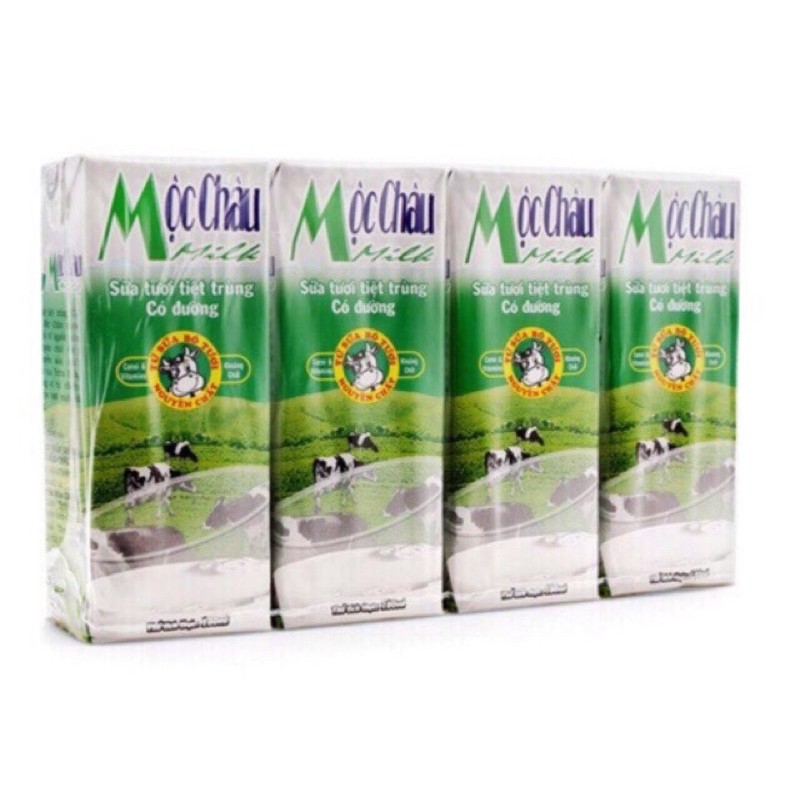 Thùng Sữa Mộc Châu 48 Hộp Có Đường x 180ml