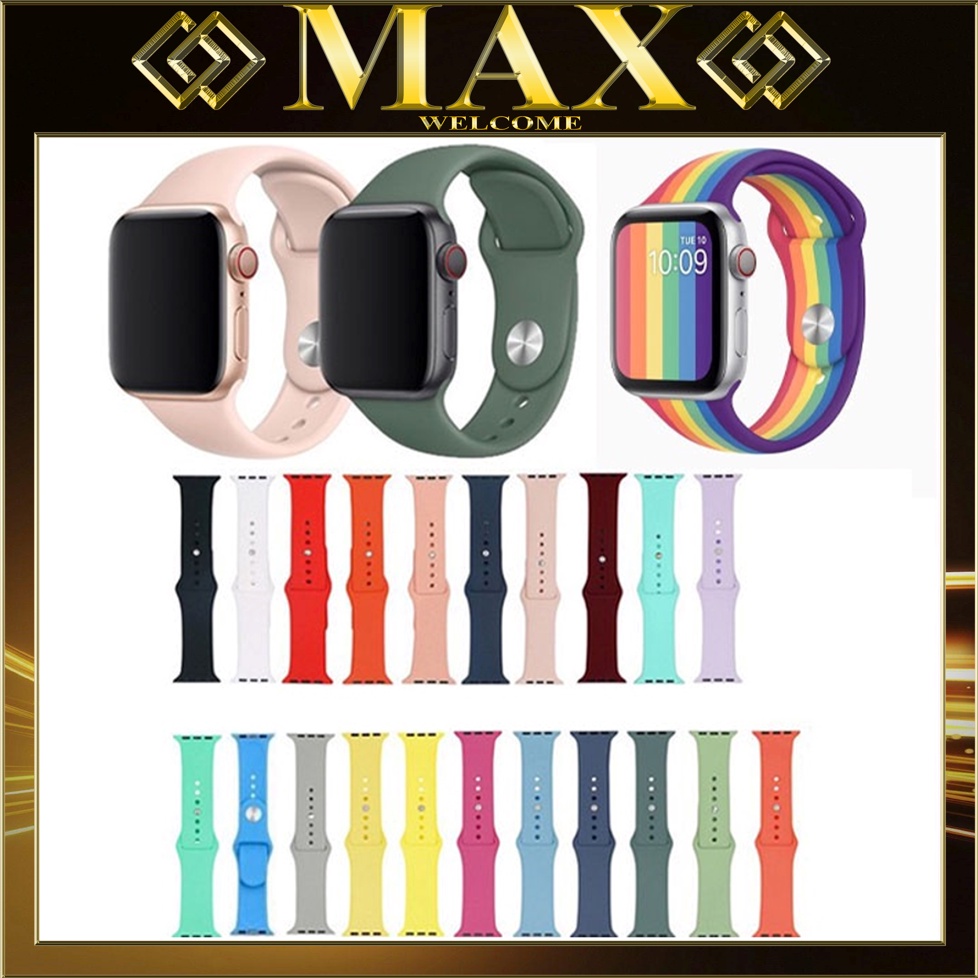 Dây Cao Su Đồng hồ thông minh chống bẩn Sport Bands Cao Cấp (Dây đồng hồ) nhiều màu cá tính trẻ trung/Max