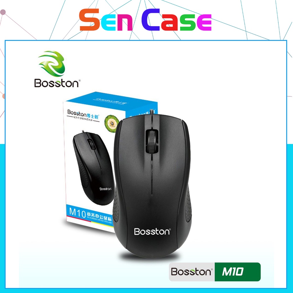 Chuột Vi Tính Có Dây Chuyên Game Bosston M10 Hàng Chính Hãng (Bảo Hành 6 Tháng) - SENCASE