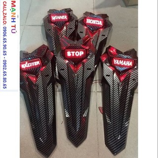 Đuôi dè sau mạ carbon cho Ex, Winner,Raider - LOGO LED
