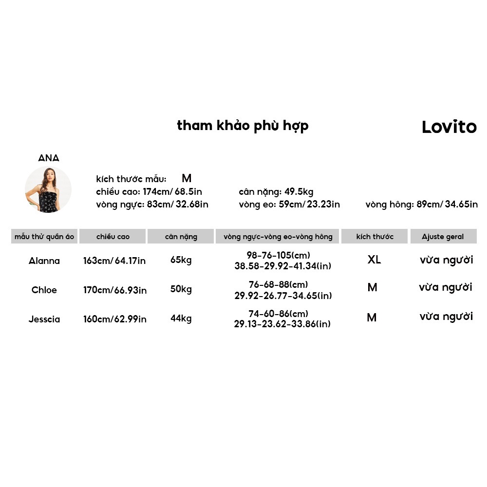 Lovito Áo ren hoa đính nơ dễ thương L07115