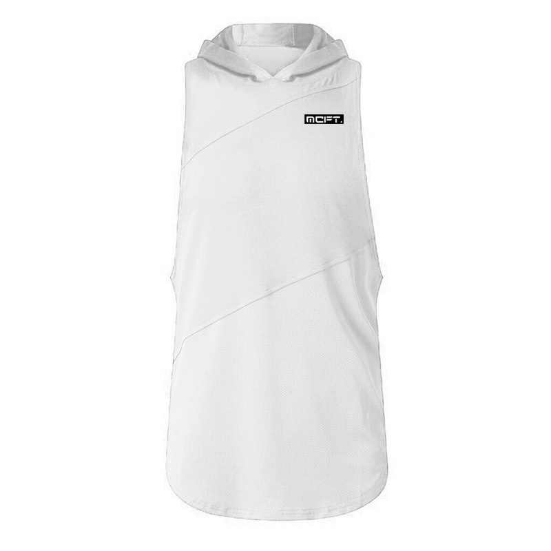 Áo Hoodie Không Tay Có Nón Trùm Đầu Thời Trang Mùa Hè Hàng Mới Dành Cho Nam Tập Gym