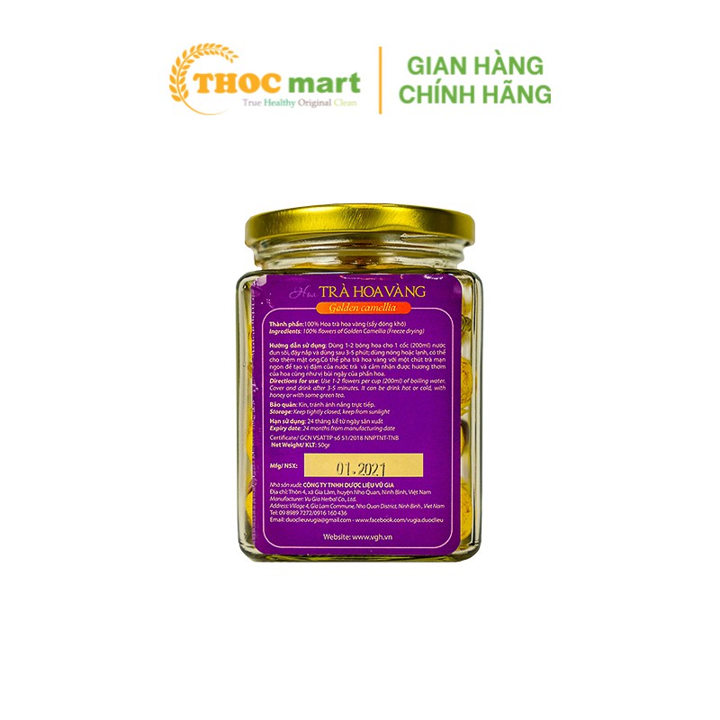 [ THOCmart.vn ] Trà Hoa Vàng VGH dược liệu Vũ Gia đặc sản Ninh Bình