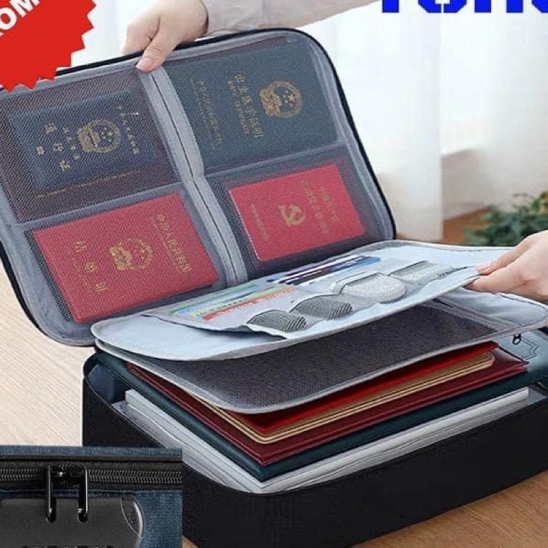 Vali, túi hộp đựng hồ sơ tài liệu giấy tờ kích thước 37.10.27cm giao ngẫu nhiên màu ghi, xanh, đen