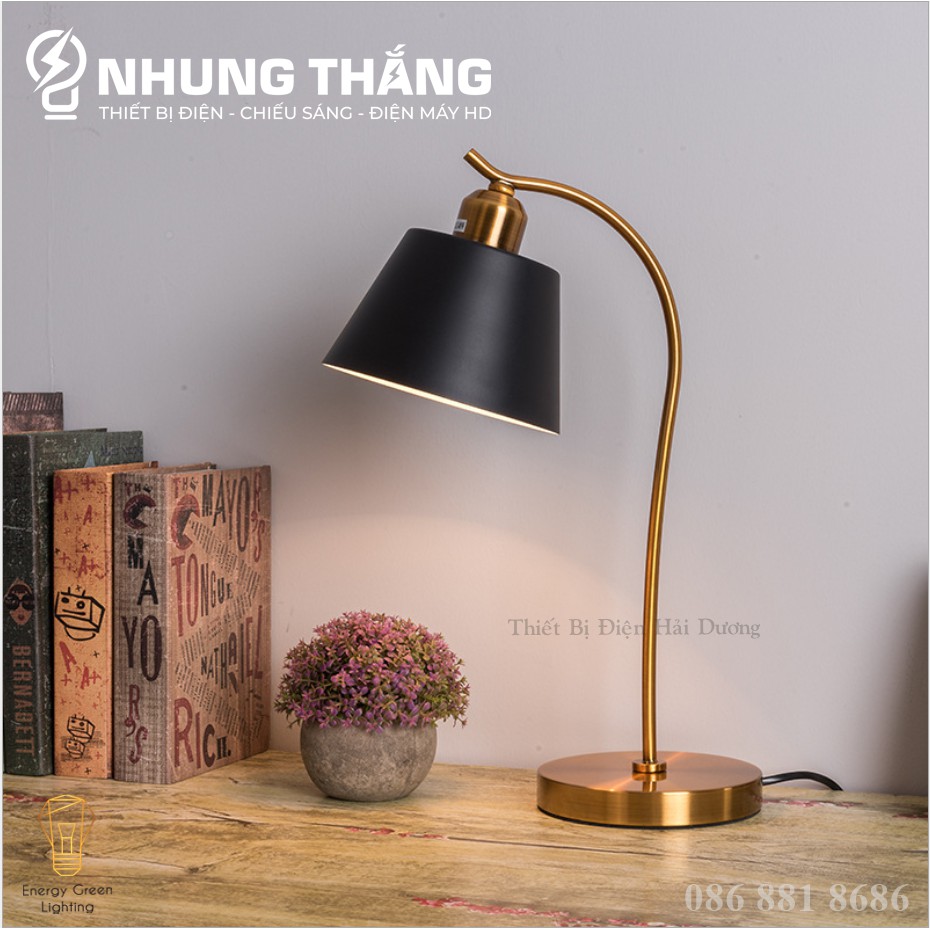 Đèn Bàn Học Đọc Sách, Làm Việc S3049 - Khung Kim Loại - Kiểu Dáng Sang Trọng - Tặng Kèm Bóng Led - Bảo Hành 12 Tháng