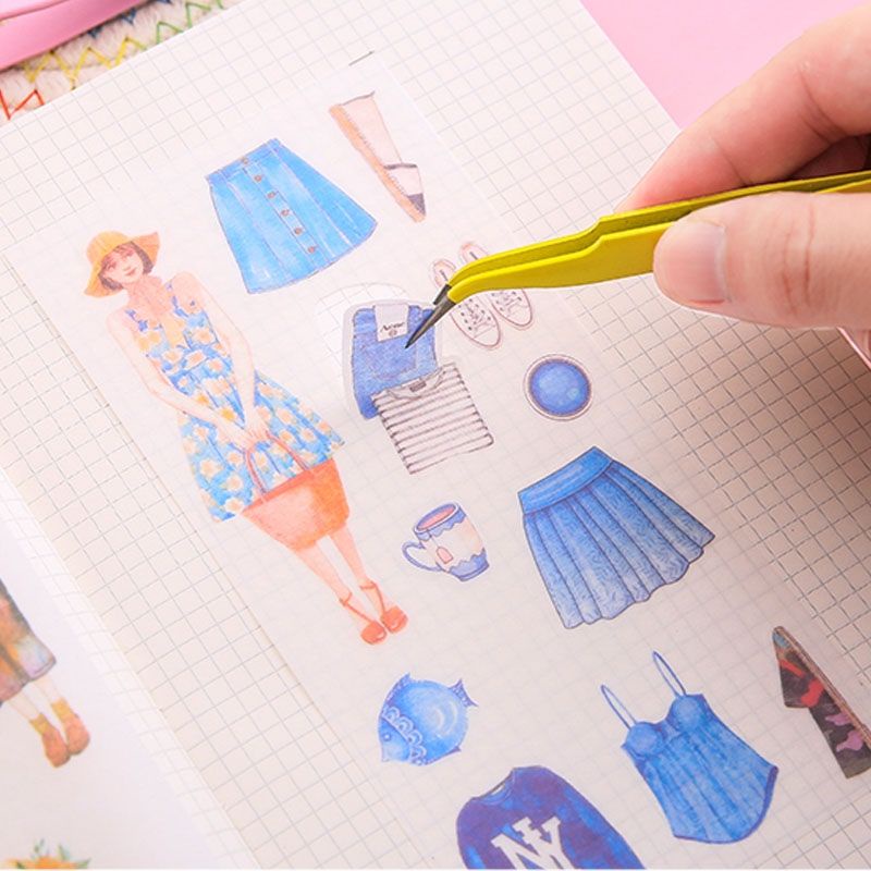 Nhíp gắp sticker màu pastel, dụng cụ làm bullet journal