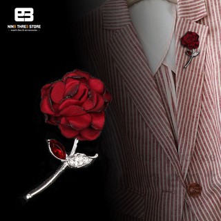 Cài áo nam, ghim cài lapel pin hình bông hồng cháy
