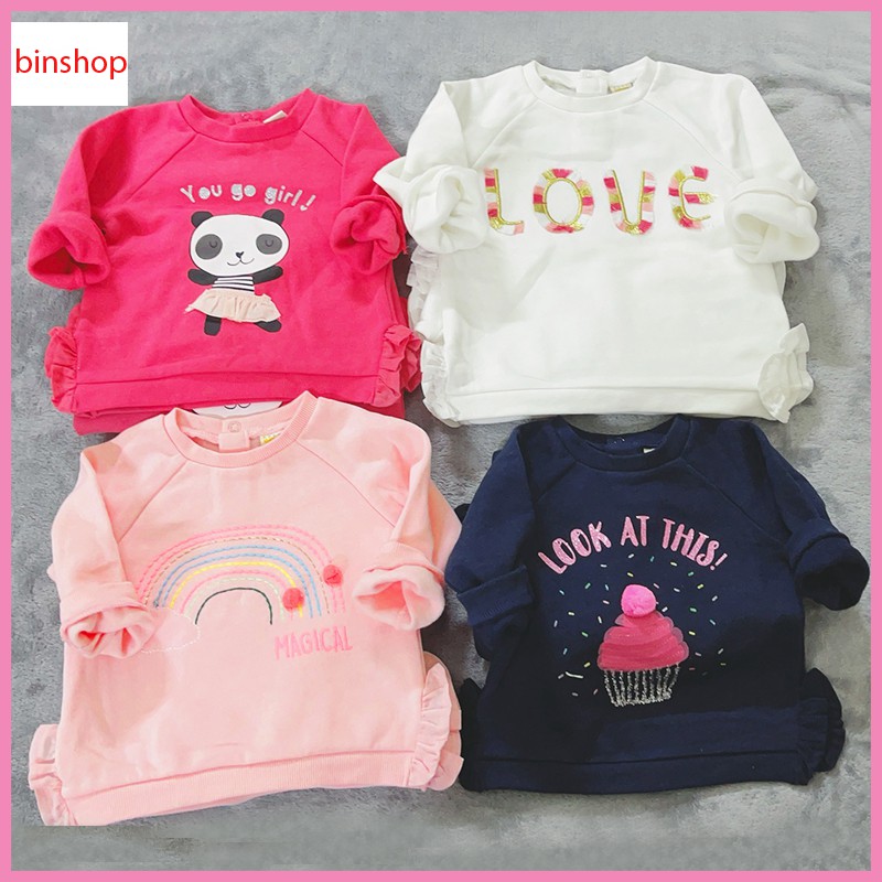 Áo Nỉ Bông cho bé quần áo trẻ em hàng Xuất dư XỊN đẹp họa tiết đáng yêu cho Bé Trai Bé Gái 3 tháng đến 24 tháng