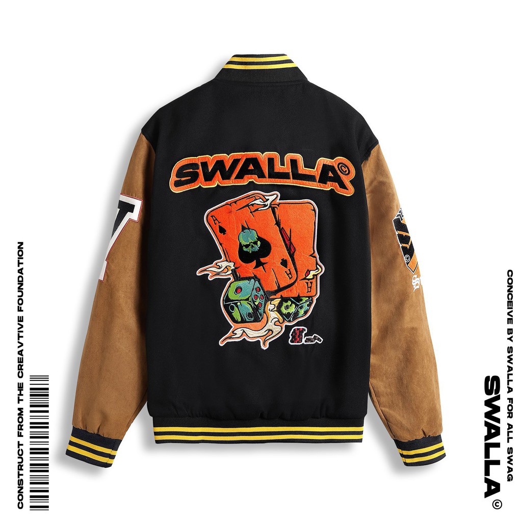 Áo Khoác SWALLA ALL IN VARSITY Da lộn - LOCAL BRAND chính hãng