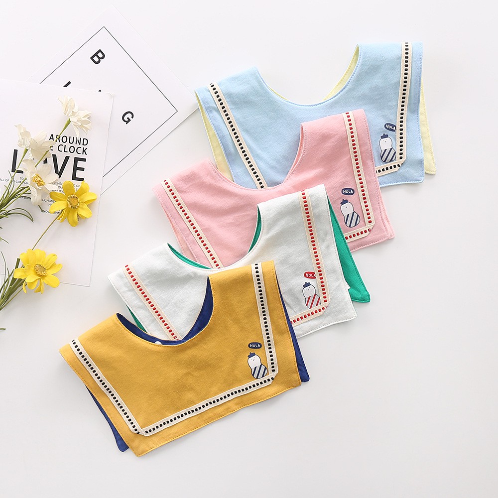 Yếm vuông thủy thủ chất liệu cotton cho bé - yếm dãi - yếm ăn dặm