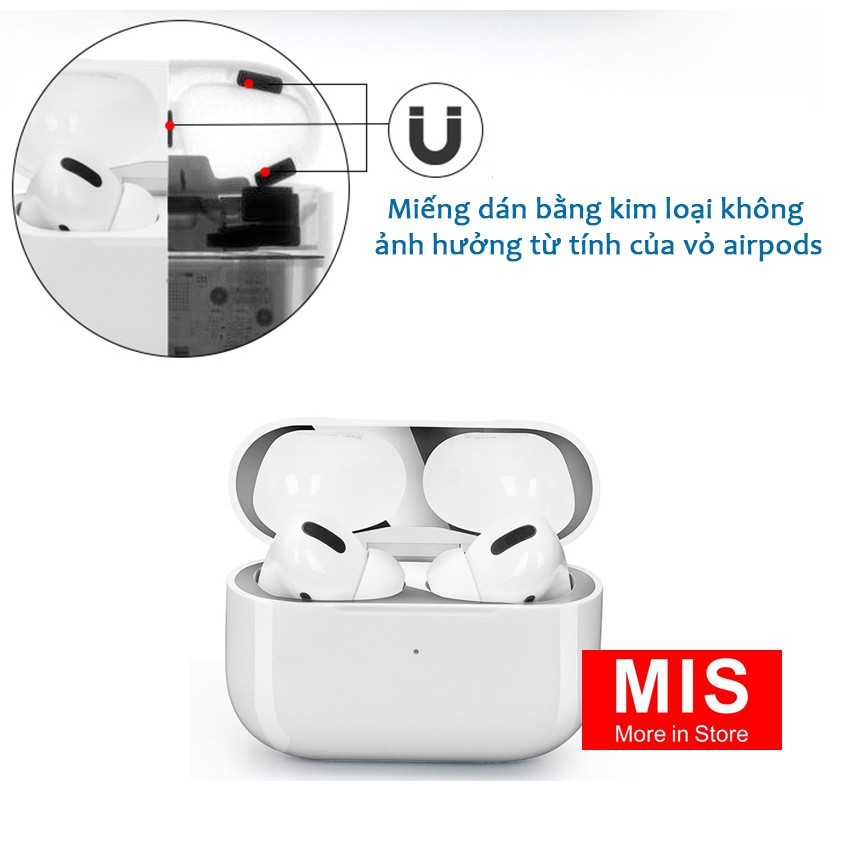 Miếng Dán Kim Loại Bảo Vệ Tai Nghe Bluetooth Airpod Pro Chất Lượng Cao Tính Năng Chống Bụi Bẩn TN004PK