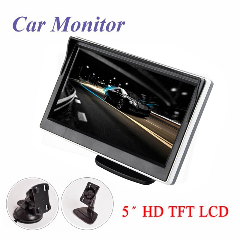 DVD Màn Hình 5 Inch 800x480 Tft Lcd Hd Kèm 2 Bộ Phụ Kiện Lắp Đặt Dành Cho Camera Sau Ô Tô