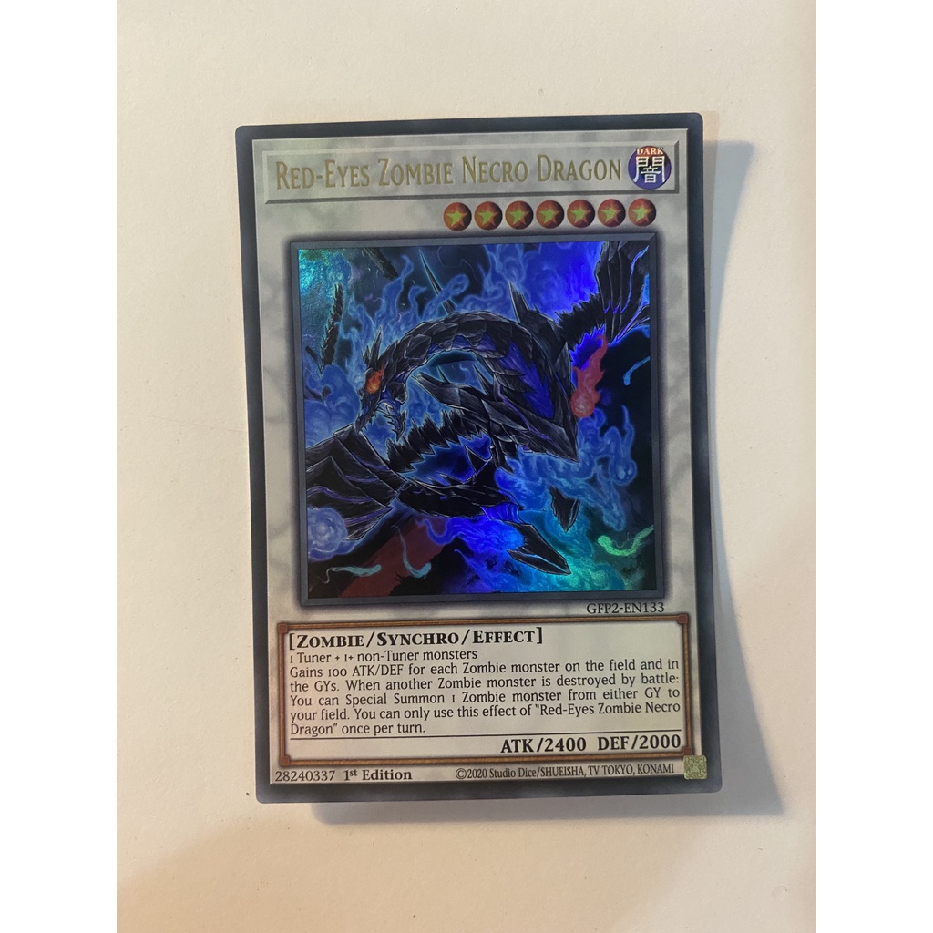 thẻ bài yugioh Red-Eyes Zombie Necro Dragon - GFP2-EN133 - Ultra Rare 1st Edition