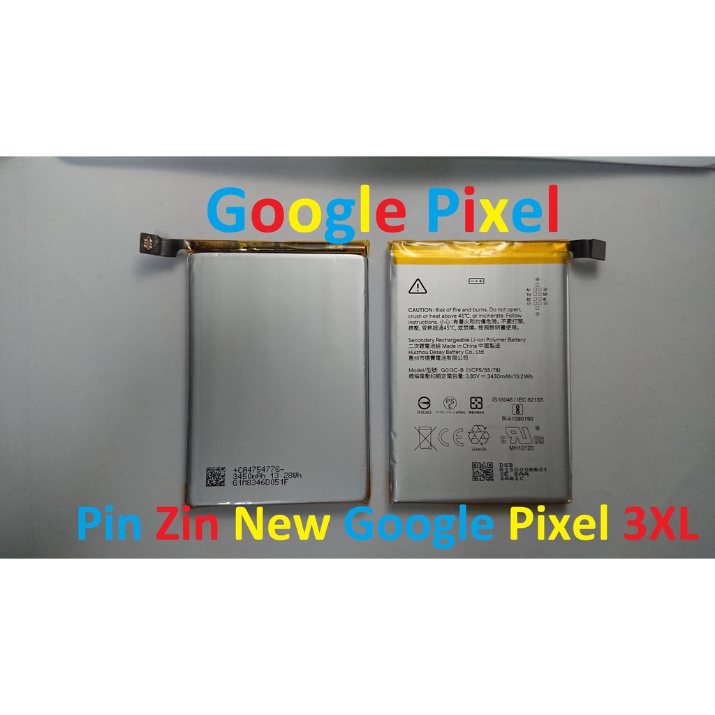 PIN ZIN NEW-ORIGINAL BATTERY GOOGLE PIXEL 3XL : G013C-B