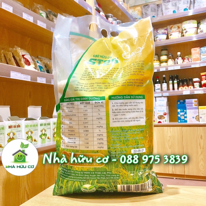 Túi 5kg Gạo ST25 - Gạo ngon nhất - Gạo sữa Dương Xuân Quả - The Best Rice