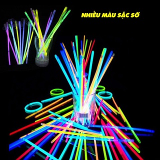 Vòng tay phát sáng dạ quang nhiều màu, que phát sáng cực chất cho bé