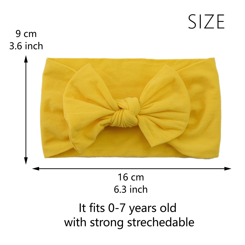 Băng đô turban Luckycandy bằng nylon mềm mại đáng yêu cho bé