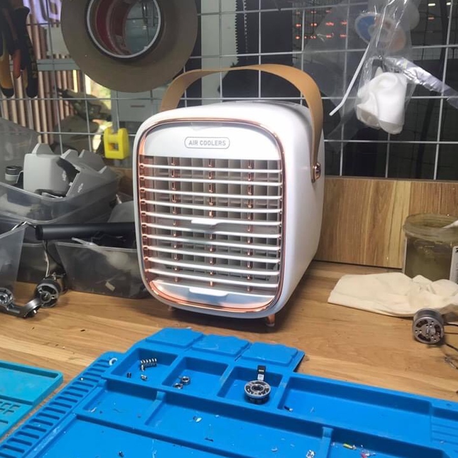 Quạt điều hoà hơi nước để bàn văn phòng tích điện,pin sạc USB