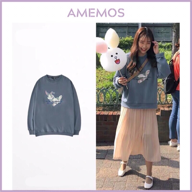 Áo nỉ sweater da cá Nelly Heybig mã NNL175