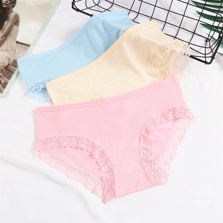 Quần lót nữ cotton viền ren thun lạnh