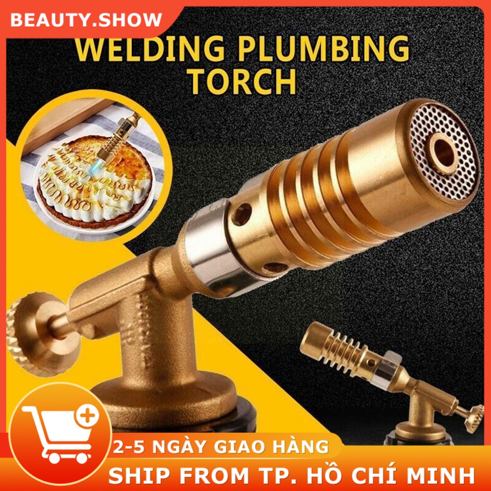 Đèn khò gas 1300 độ bằng đồng nguyên khối độ bền cao - đèn khò ga mini