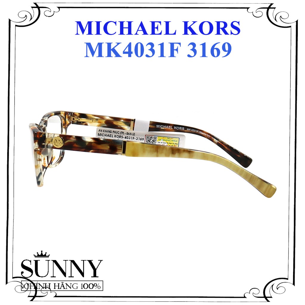 MK4031F - gọng kín thời trang Michael Kors chính hãng, thiết kế dễ đeo bảo vệ mắt