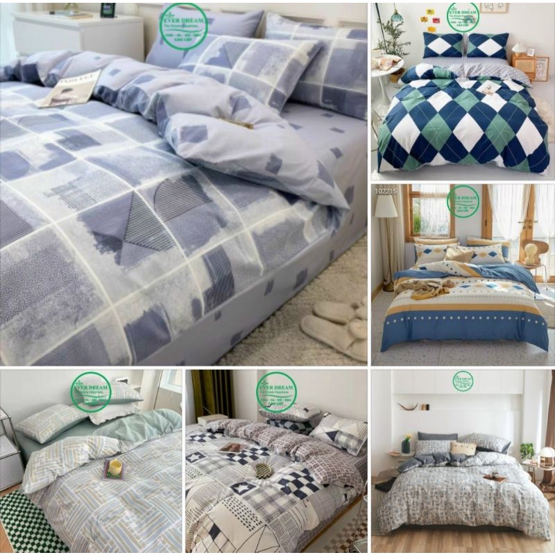 Tặng vỏ gối ôm, Bộ chăn ga gối 4 món, 100% cotton Living nhập khẩu cao cấp, Everdream nhiều mẫu, miễn phí bo chun | BigBuy360 - bigbuy360.vn