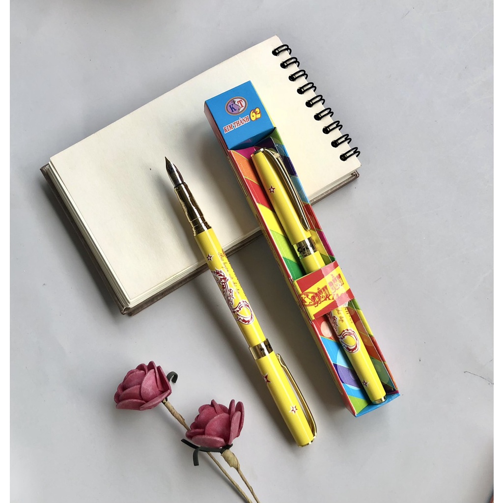 Bút máy Kim Thành 62- Nét Thanh Nét Đậm, đầu bút siêu bền, phủ sơn tĩnh điện chống trơn trượt - vpp Diệp Lạc