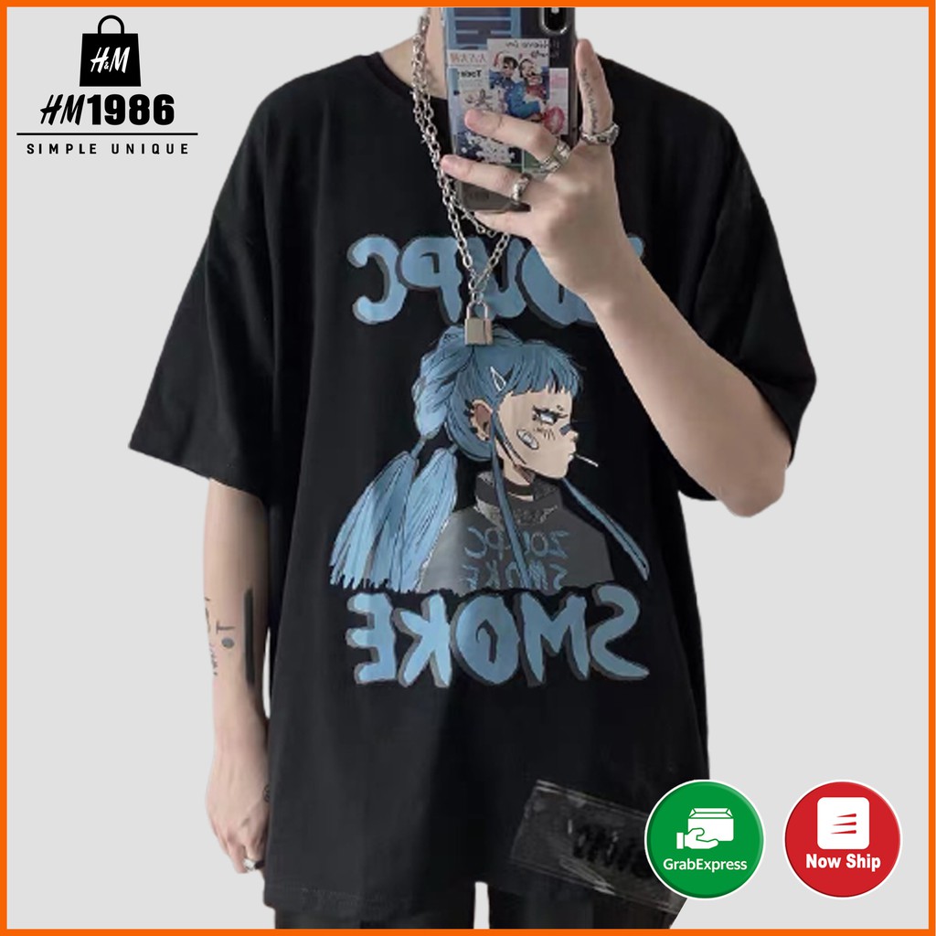 Áo thun tay lỡ form rộng unisex HM1986 3044