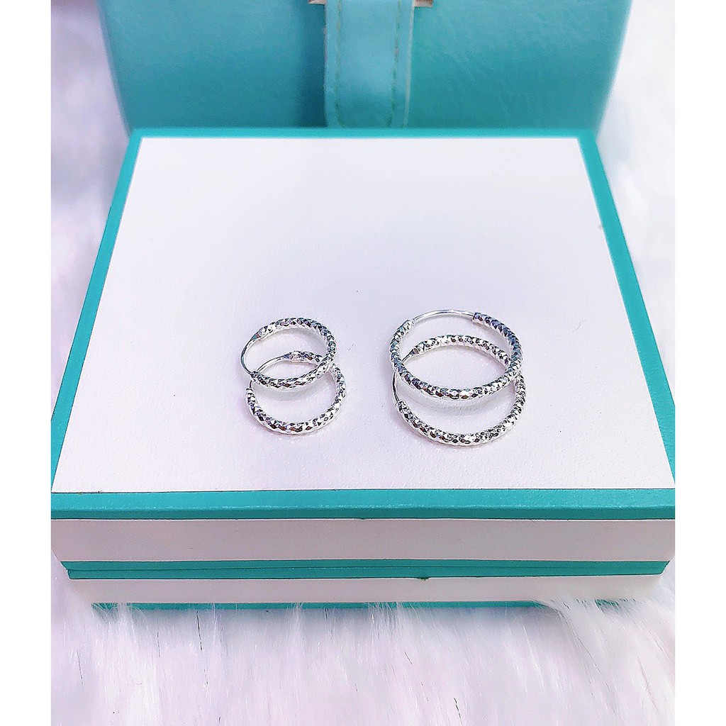 Bông tai bạc vòng tàu Minh Tâm Jewelry, Khuyên tai vòng tàu tròn bạc ta