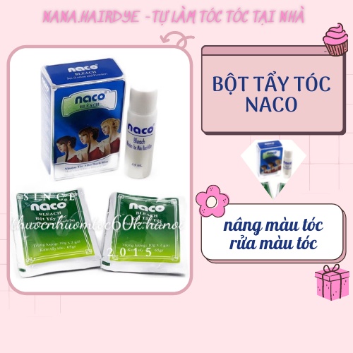 Thuốc tẩy tóc NACO, bột tẩy tóc NACO, tẩy tóc vàng, nhuộm tóc bạch kim