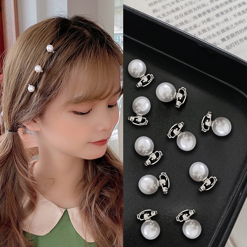 Kẹp Tóc Nhỏ Đính Ngọc Trai Phong Cách Hàn Quốc Cho Nữ